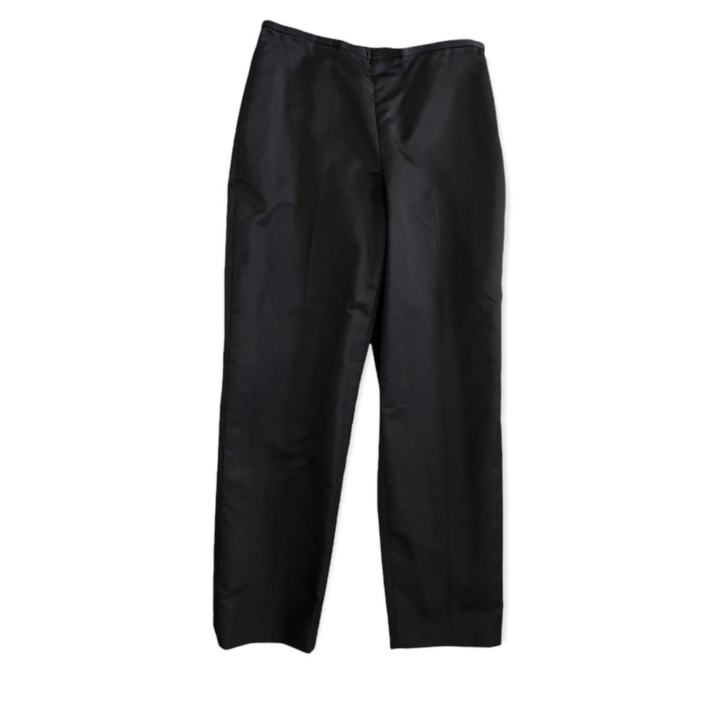 Ann Taylor Silk Pants Trousers Black Size 10 - Picture 3 of 7